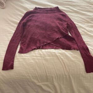 Free People Burgundy Sweater